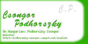 csongor podhorszky business card